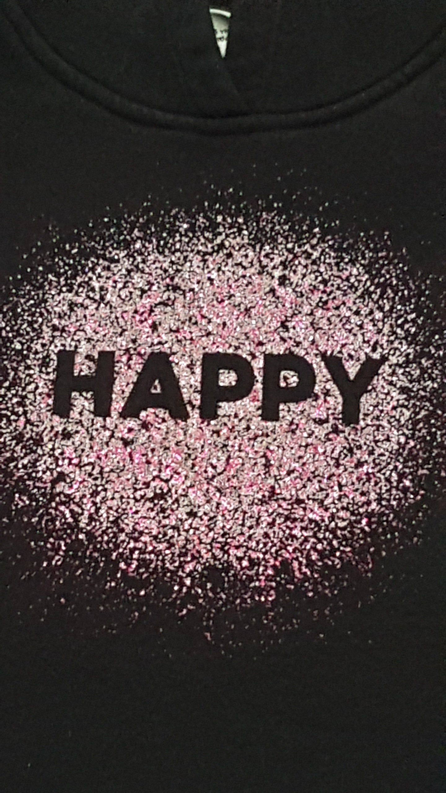 TU KIDS HAPPY FELIRATÚ KAPUCNIS,CSILLÁMPOROS KISLÁNY PULÓVER 110