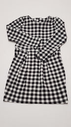 H&M MINŐSÉGI,TRENDI KOCKÁS,ELEGÁNS KISLÁNY RUHA 122-128