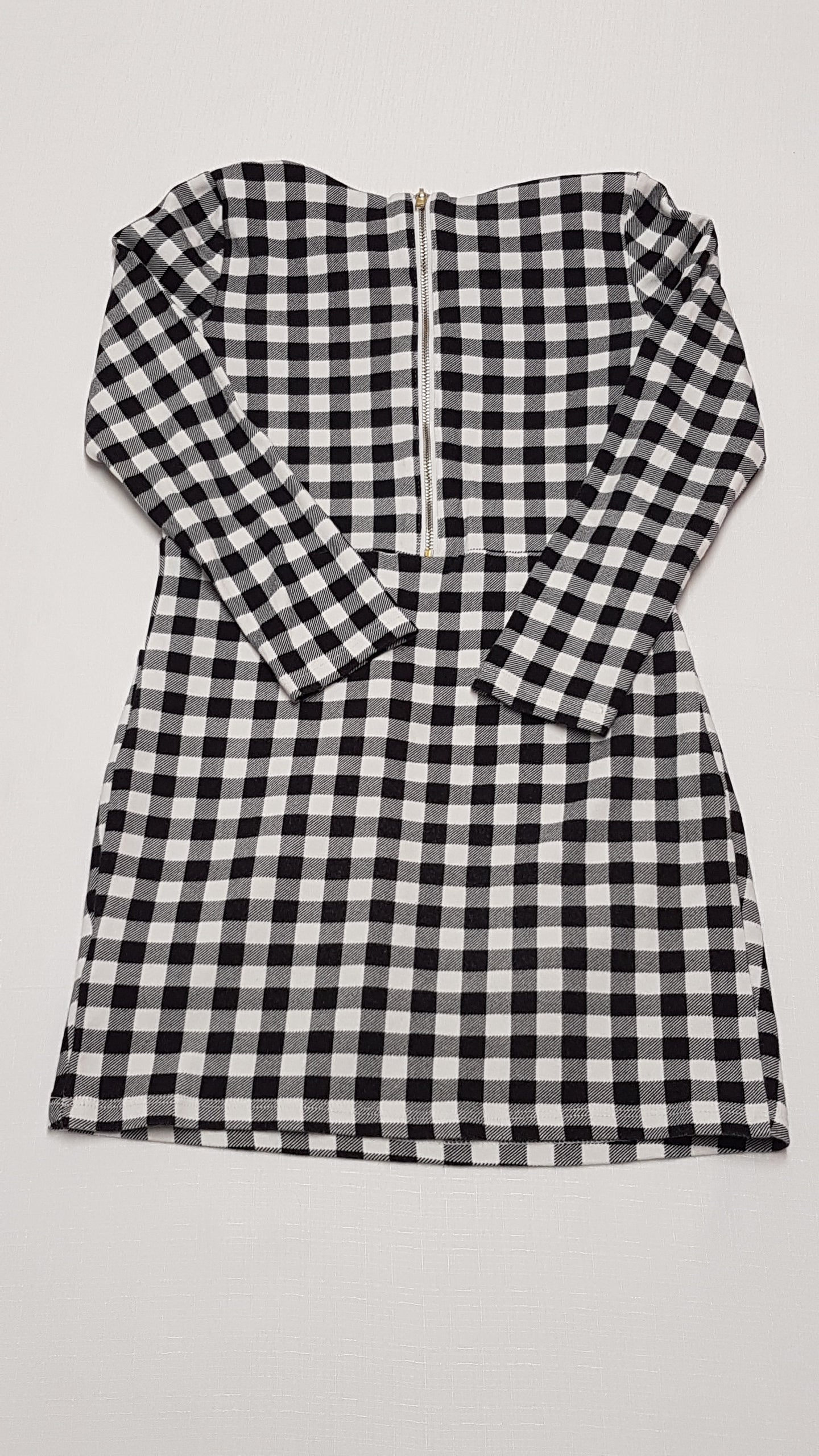 H&M MINŐSÉGI,TRENDI KOCKÁS,ELEGÁNS KISLÁNY RUHA 122-128