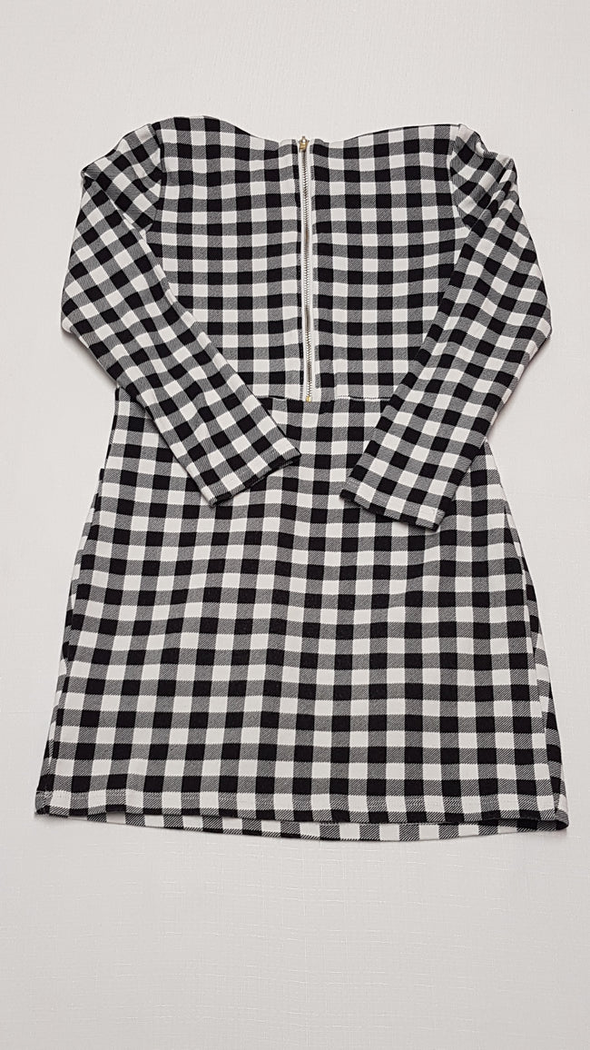 H&M MINŐSÉGI,TRENDI KOCKÁS,ELEGÁNS KISLÁNY RUHA 122-128 Main Image