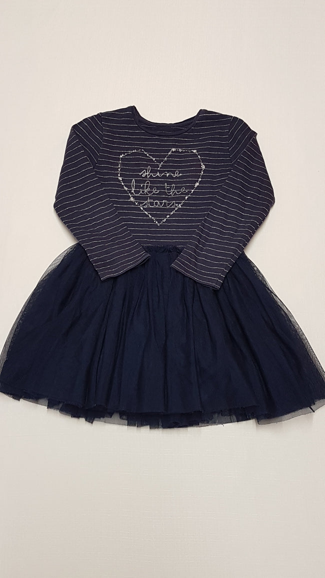 MOTHERCARE CSILLOGÓS, EZÜST SZÁLAS,TÜLLÖS,CSODASZÉP KISLÁNY RUHA 98 Hover Image