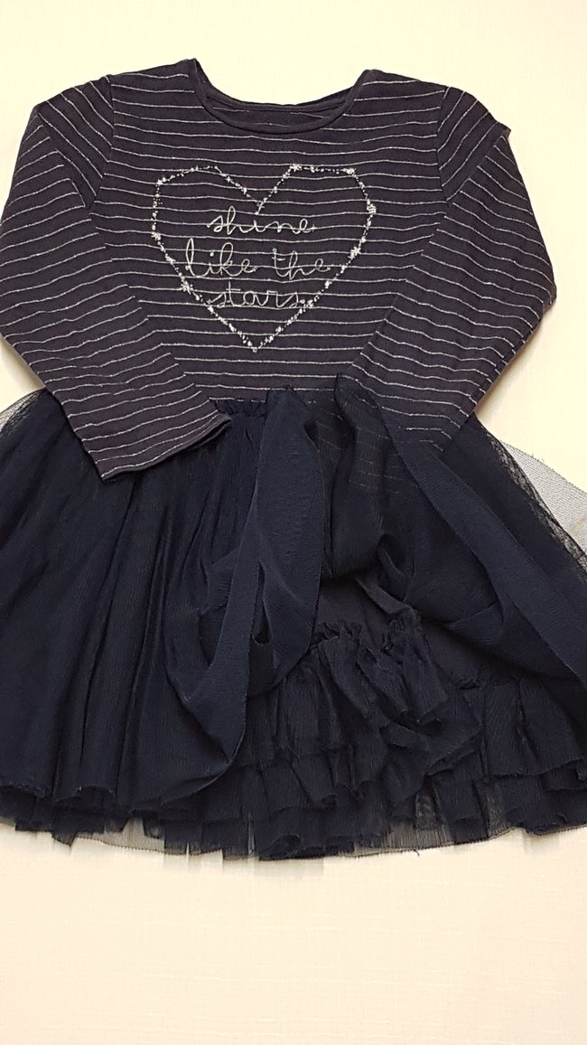 MOTHERCARE CSILLOGÓS, EZÜST SZÁLAS,TÜLLÖS,CSODASZÉP KISLÁNY RUHA 98 Main Image