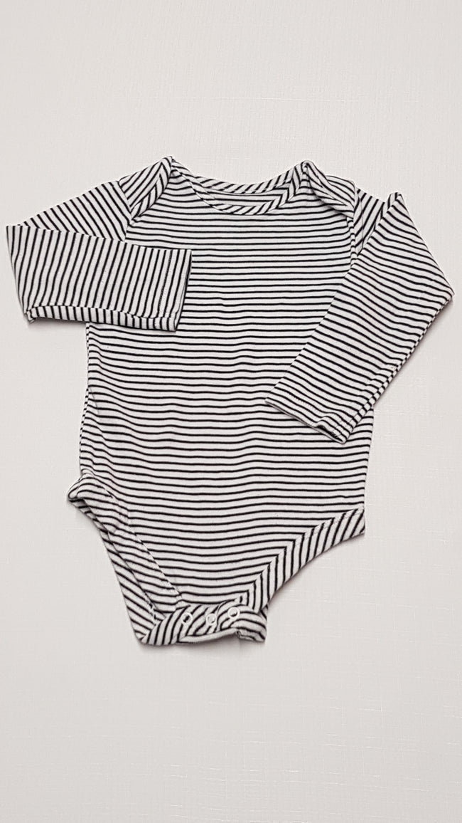 M&S KIDS HOSSZÚ UJJÚ CSÍKOS UNISEX BODY 92 Hover Image