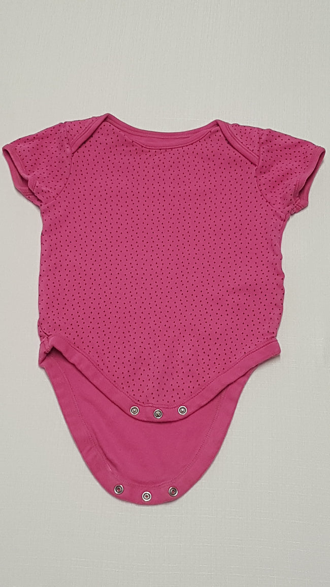 PRIMARK BABY APRÓ PÖTTYÖS,MÁLNA SZÍNŰ KISLÁNY BODY 92 Hover Image