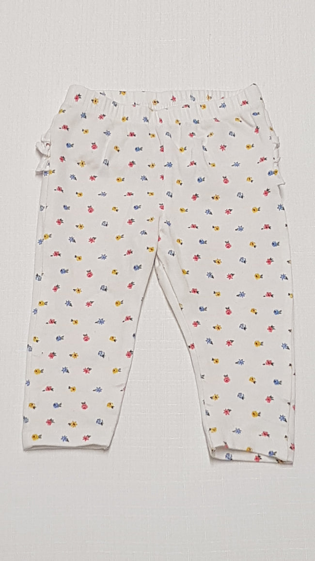 PRIMARK HÁTUL FODROS,SZÍNES APRÓ VIRÁGMINTÁS KISLÁNY LEGGING 74 Hover Image