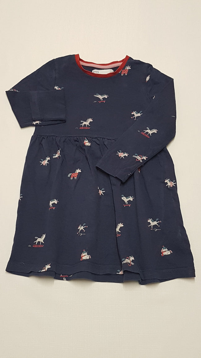 M&S KIDS UNICORN MINTÁS,PAMUT,KISLÁNY TUNIKA RUHA 116 Hover Image