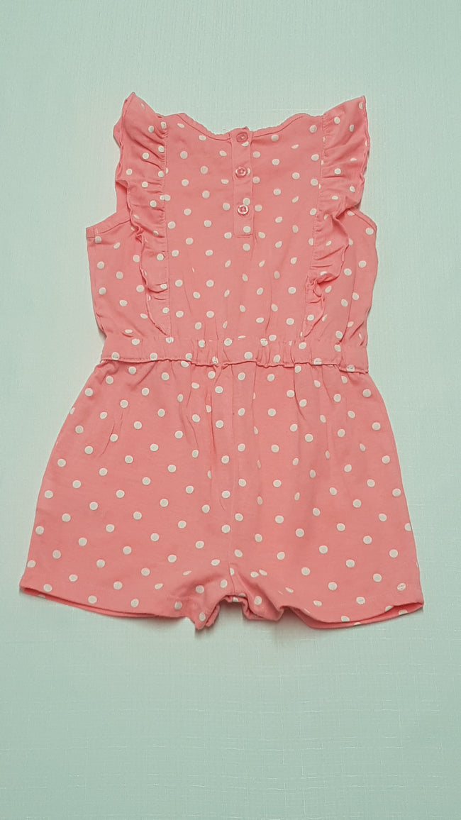 PRIMARK FODROS VÁLLÚ,PÖTTYÖS,ARANYOS KISLÁNY PLAYSUIT 92 Main Image