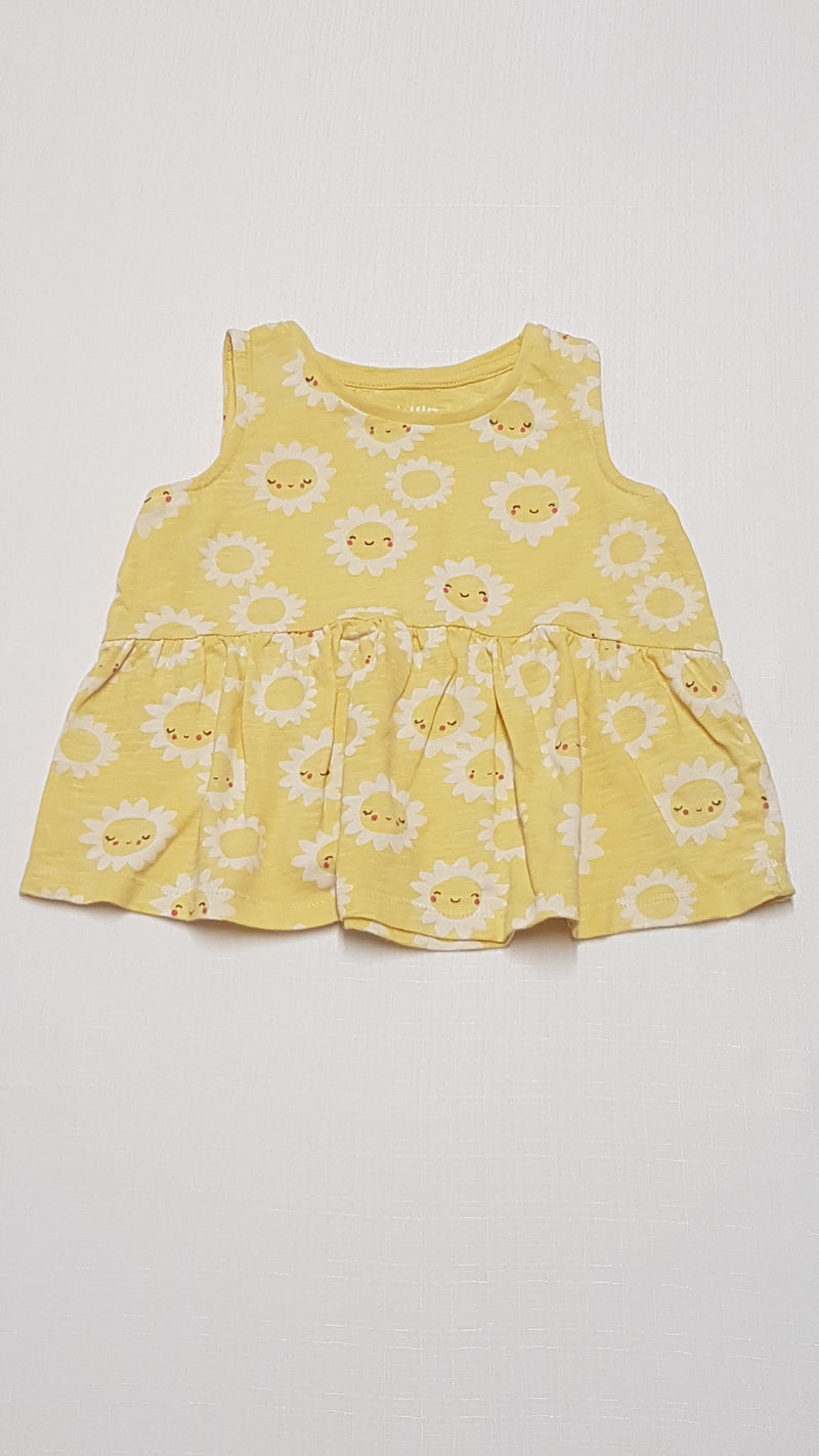 F&F KIDS MOSOLYGÓS NAPOCSKÁS KISLÁNY TUNIKA FELSŐ 92