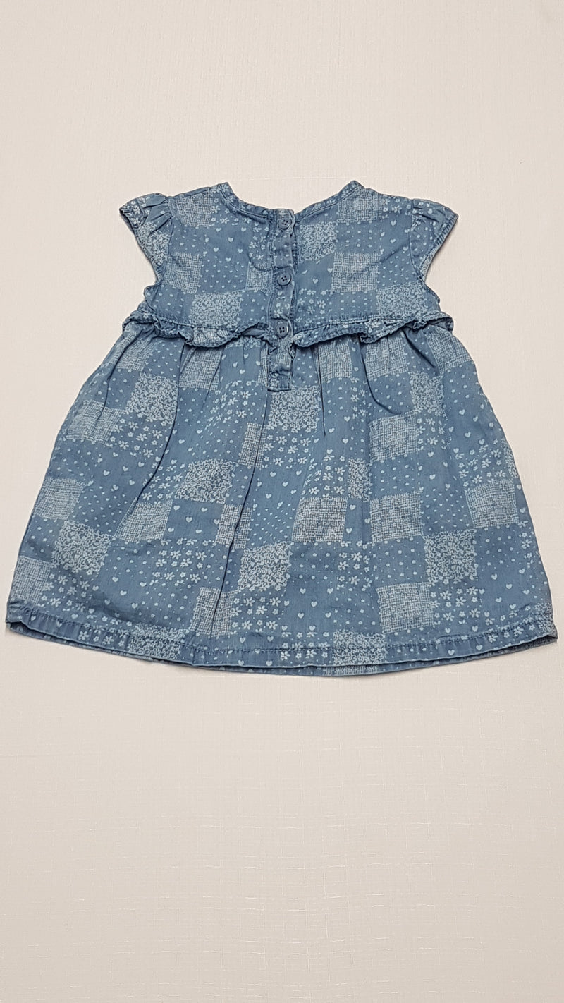 GEORGE KÉTOLDALT ZSEBES,APRÓ MINTÁS,PUHA KISLÁNY FARMER RUHA 74-80