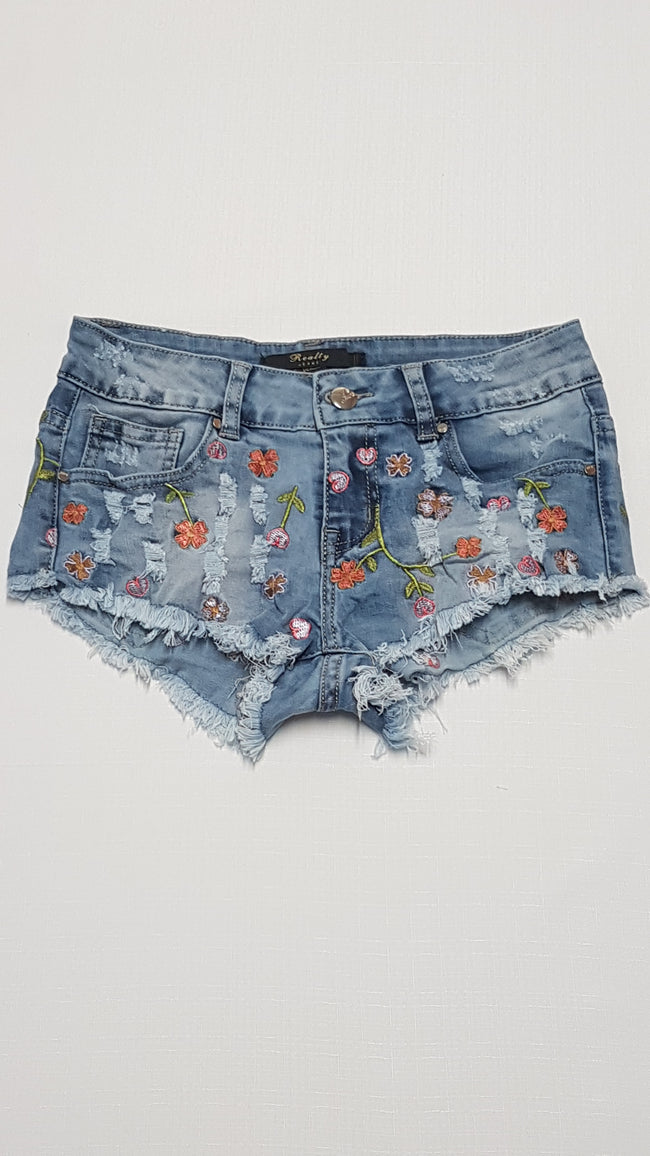 REALTY JEANS DESIGNER KOPTATOTT,HÍMZETT,ROJTOS,CSAJOS,SZTRECSIS RÖVID FARMERNACI 164-176 Hover Image