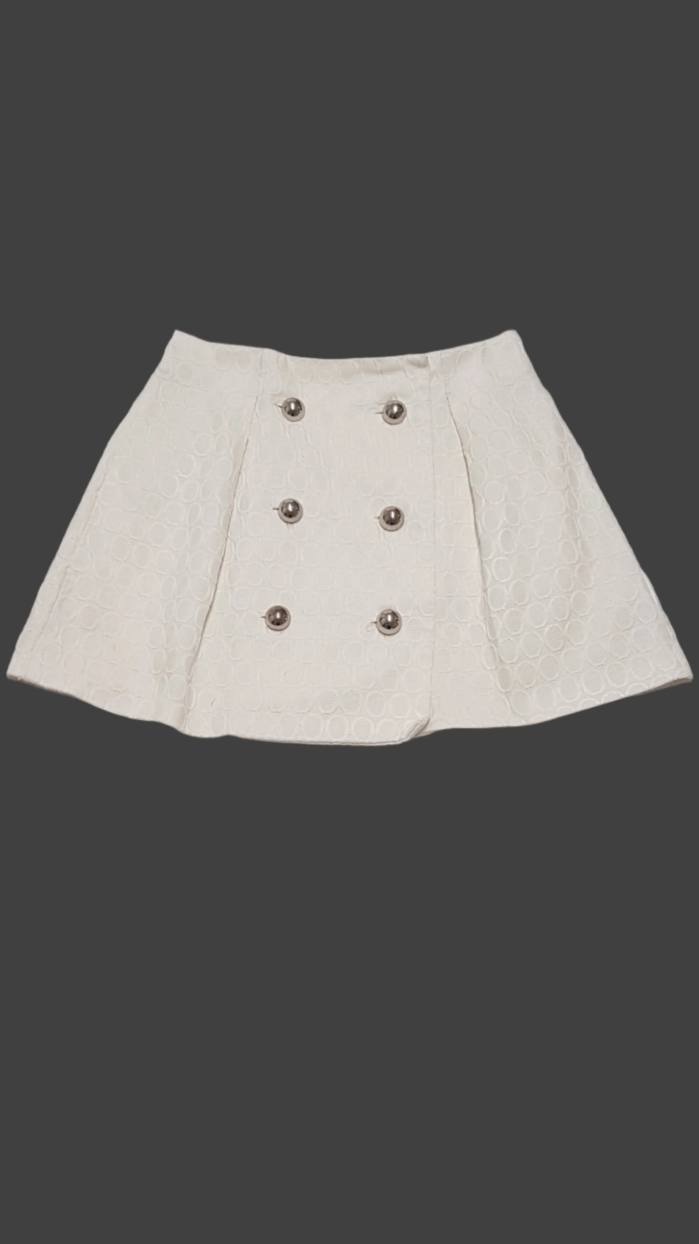 RIVER ISLAND EXTRAMINŐSÉGŰ,MAGÁBAN MNITÁS,DUPLA EZÜST GOMBOS,CSINI KISLÁNY SZOKNYA 158-164
