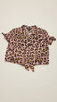 PRIMARK CROP FAZONÚ,TRENDI,OCELOT MINTÁS KISLÁNY BLÚZ 110
