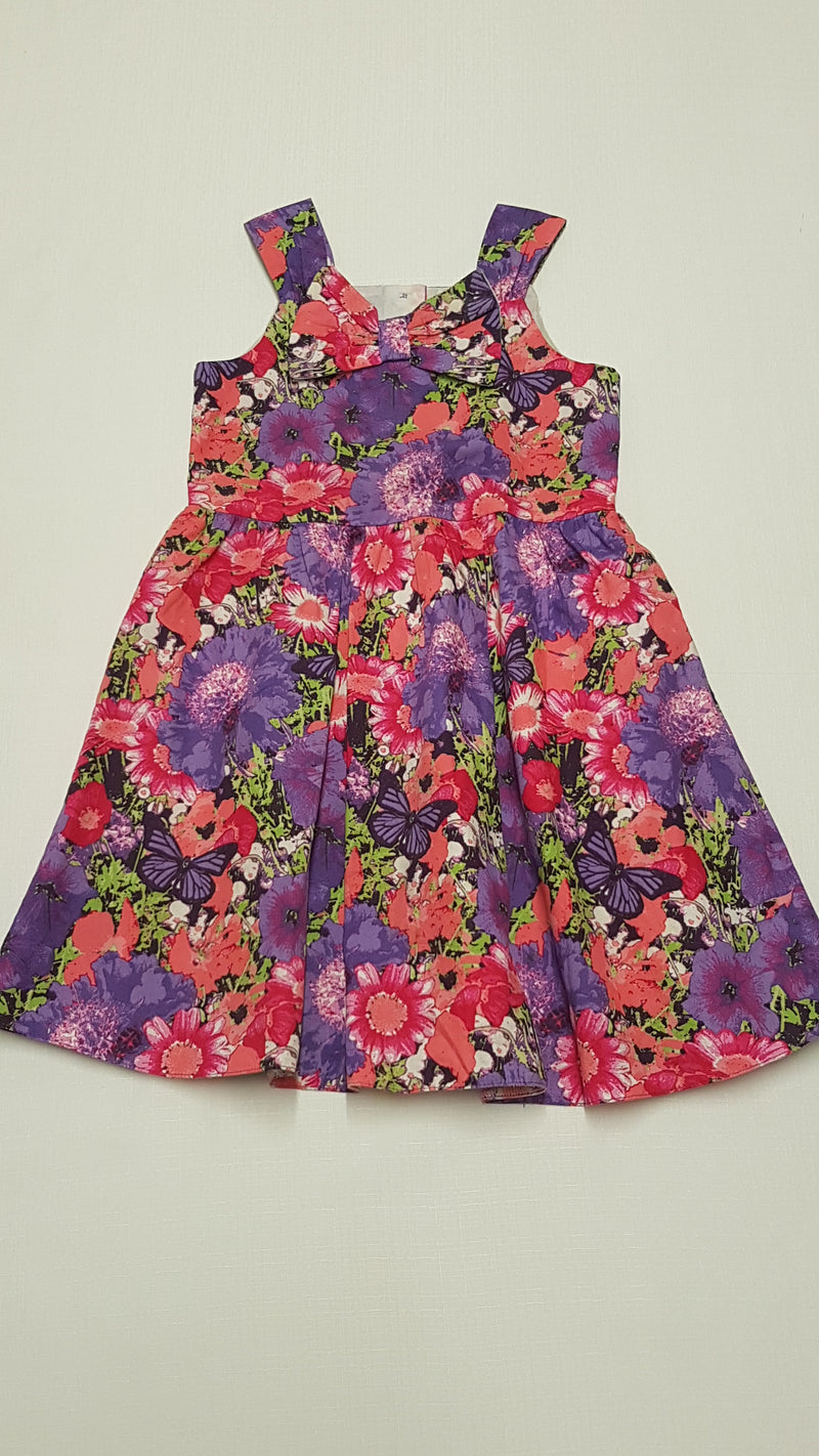 GEORGE CSODÁLATOS,SZÍNES VIRÁGOS,PILLANGÓS KISLÁNY RUHÁCSKA 104-110