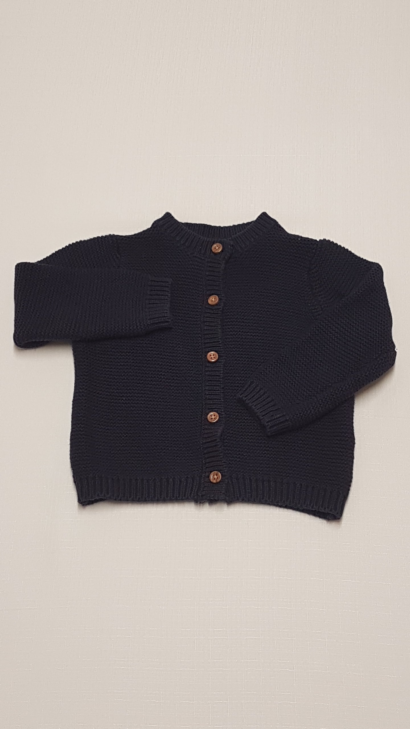 M&S KIDS SÖTÉTKÉK VASTAG KÖTÉSŰ KISLÁNY KARDIGÁN 98