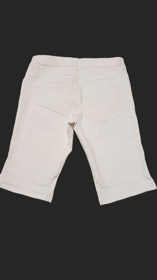 NEXT FEHÉR SZÍNŰ,FIÚ BERMUDA FARMERNADRÁG ÁLLÍTHATÓ GUMIS DERÉKRÉSSZEL 164 Main Image