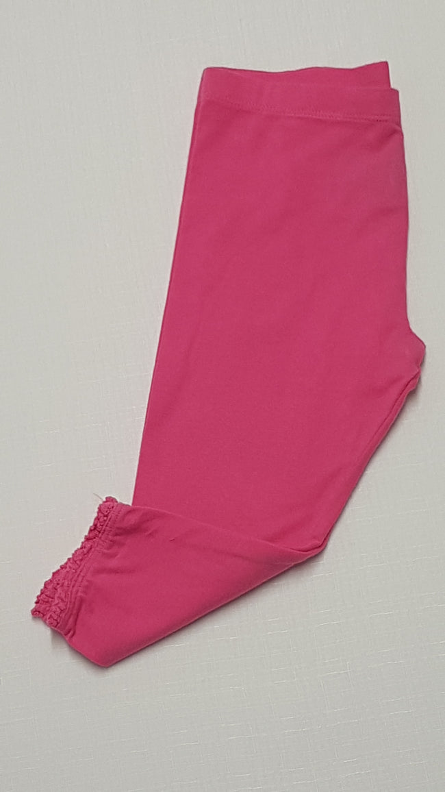 MOTHERCARE CIKLÁMEN SZÍNŰ, CSIPKÉS ALJÚ,3/4-ES KISLÁNY LEGGING 110 Hover Image