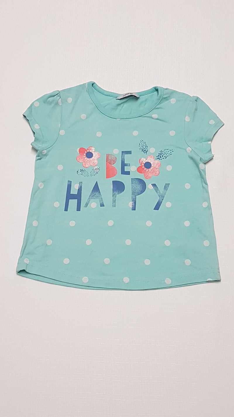 GEORGE  BE HAPPY FELIRATÚ KISLÁNY PÓLÓ 98-104