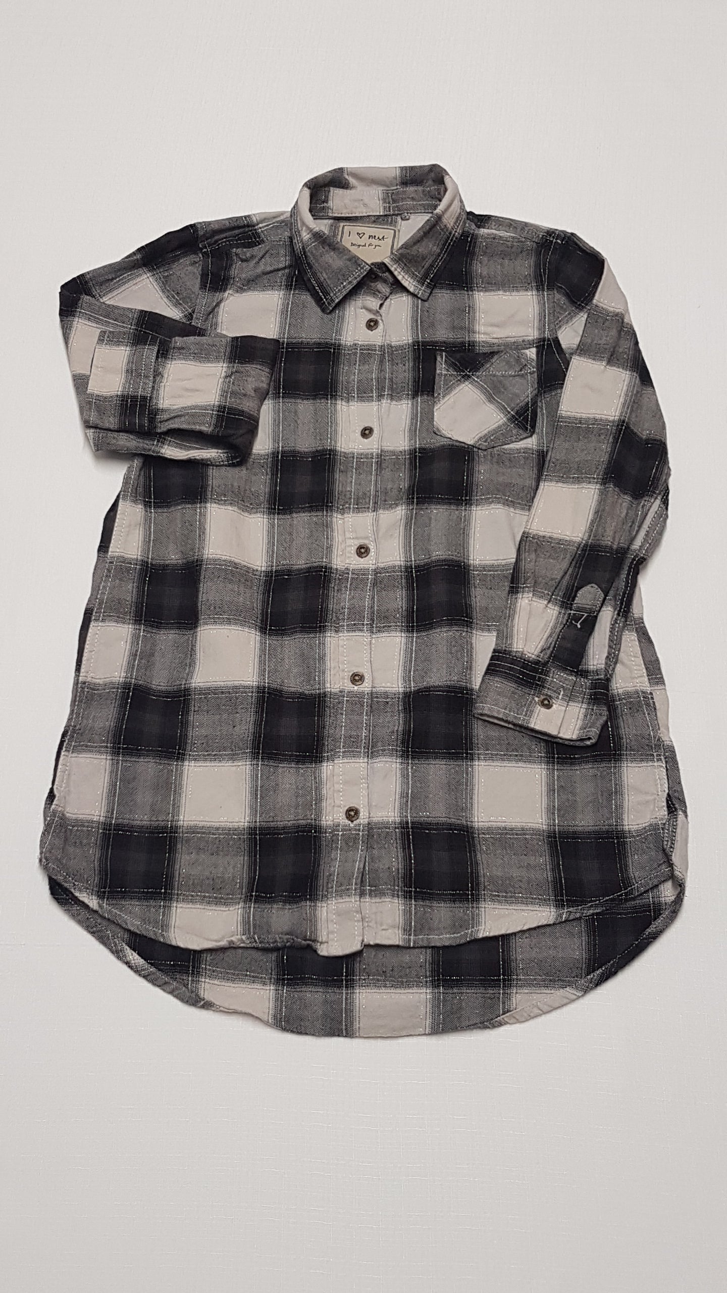 NEXT ARANYSZÁLAS,NAGY KOCKÁS KISLÁNY ING-TUNIKA 122