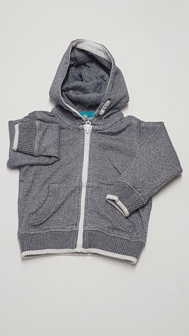M&S KIDS KAPUCNIS,CIPZÁROS KISFIÚ PULÓVER 92 Hover Image