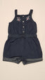 PRIMARK HÍMZETT,FARMER HATÁSÚ,CUKI KISLÁNY PLAYSUIT 86