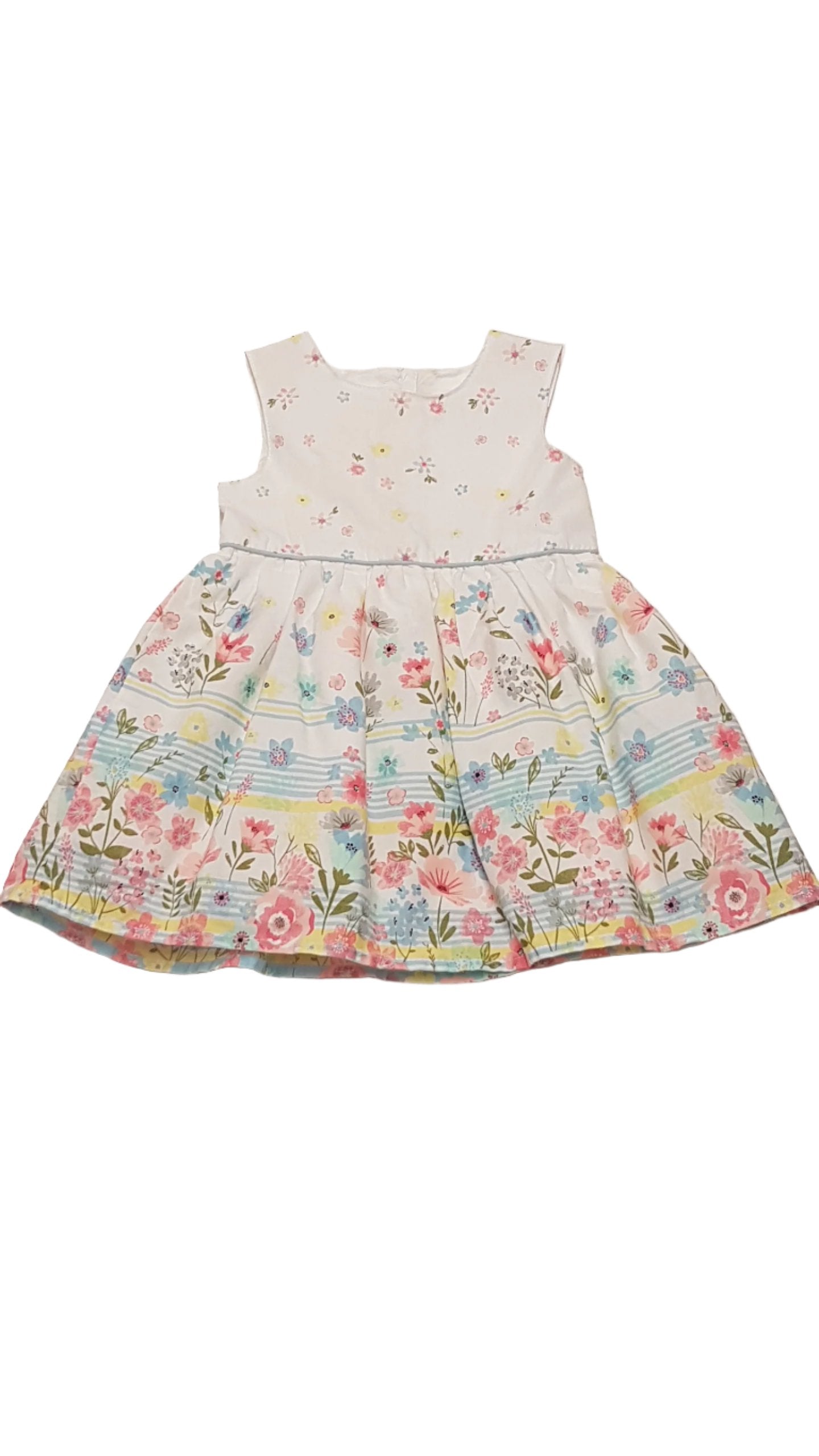 PRIMARK GYÖNYÖRŰ SZÉP ,SZÍNES VIRÁGOS KISLÁNY ALKALMI RUHA 74