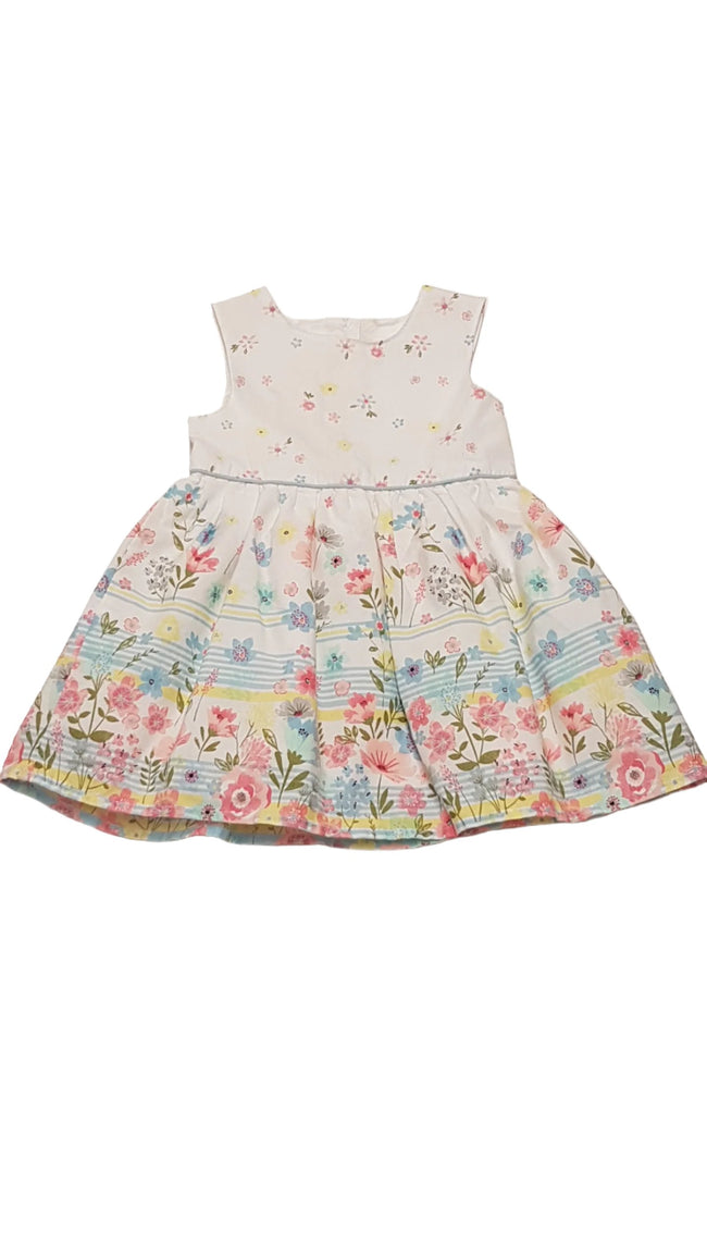 PRIMARK GYÖNYÖRŰ SZÉP ,SZÍNES VIRÁGOS KISLÁNY ALKALMI RUHA 74 Hover Image