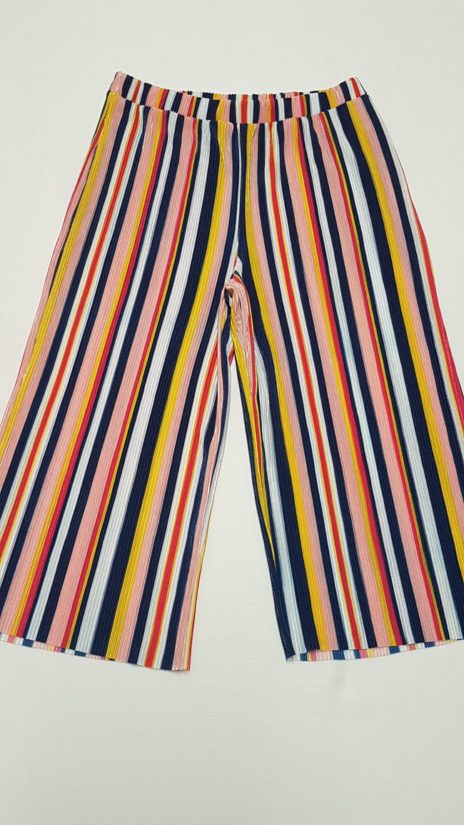 PRIMARK SZÍNES CSÍKOS,LENGE,3/4-ES,TRENDI KISLÁNY NADRÁGSZOKNYA  158 Hover Image