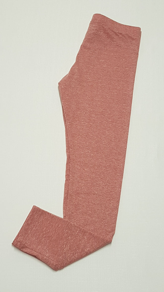 F&F KIDS PÚDERSZÍNŰ,CSILLOGÓ SZÁLAS KISLÁNY LEGGING 146 Hover Image