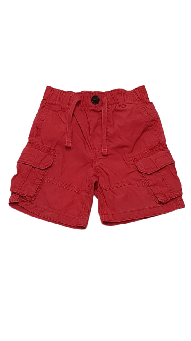 BABY GAP GUMIS DEREKÚ,KÉTOLDALT ZSEBES KISFIÚ RÖVIDNACI 92 Hover Image