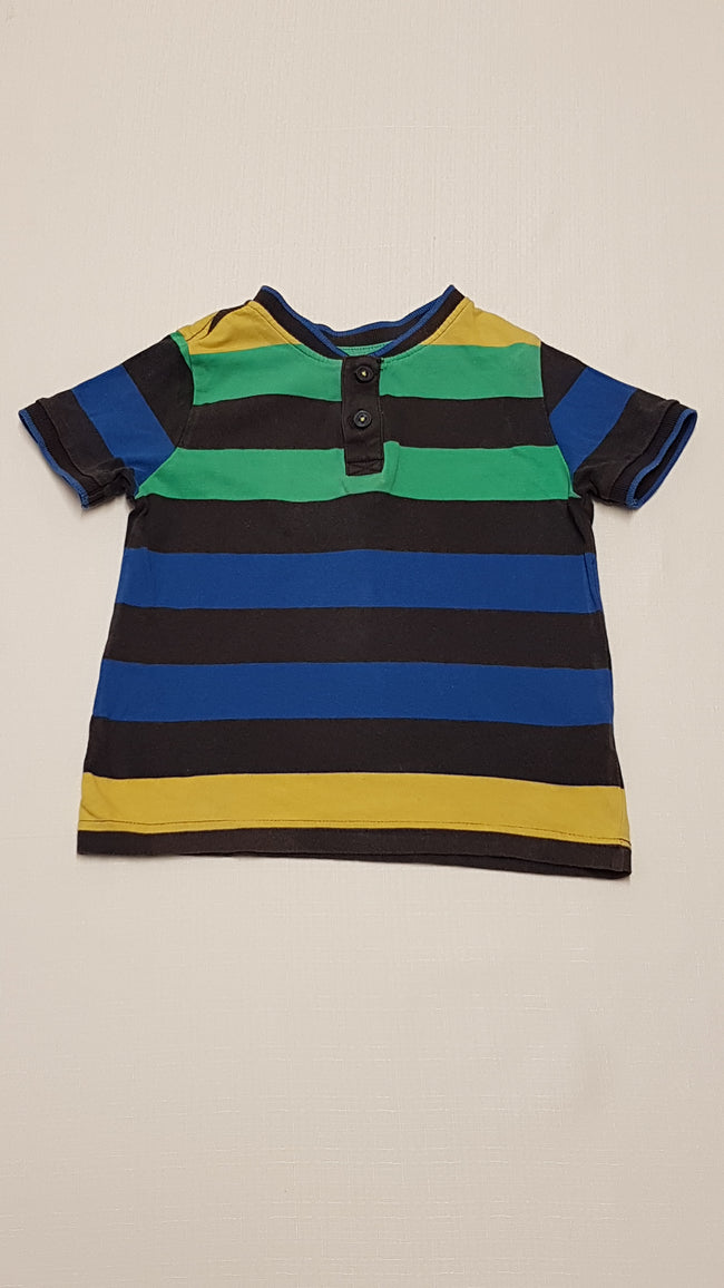 F&F KIDS SZÍNES CSÍKOS,GOMBOS KISFIÚ PÓLÓ 92 Hover Image