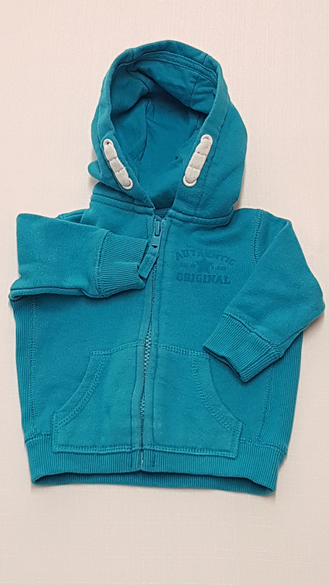 F&F KIDS KAPUCNIS,CIPZÁROS KISFIÚ PULÓVER 56 Hover Image