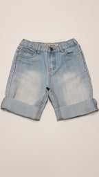 DENIM CO. KOPTATOTT,KISFIÚ BERMUDA FARMERNADRÁG  ÁLLÍTHATÓ GUMIS DERÉKRÉSSZEL 146