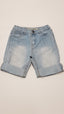 DENIM CO. KOPTATOTT,KISFIÚ BERMUDA FARMERNADRÁG  ÁLLÍTHATÓ GUMIS DERÉKRÉSSZEL 146