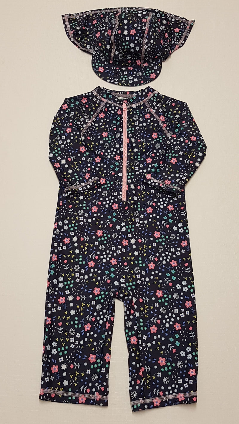 GEORGE APRÓ VIRÁGMINTÁS KISLÁNY ÚSZÓDRESSZ,HOZZÁ ILLŐ NAPSAPIVAL 110-116