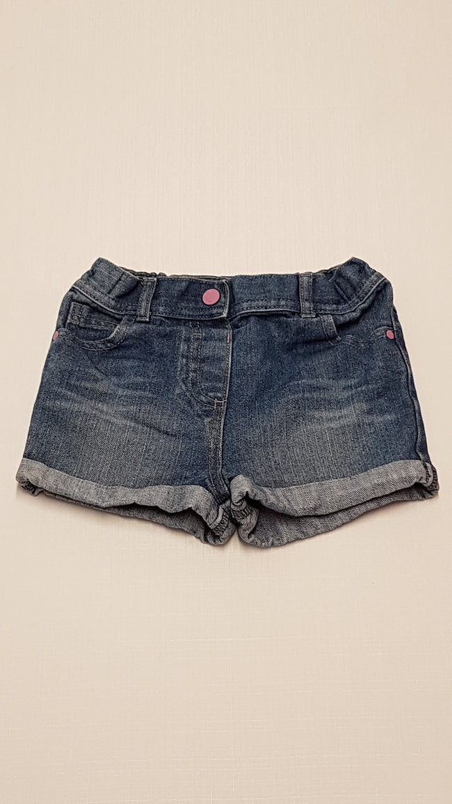 GEORGE TRENDI KISLÁNY FARMER RÖVIDNACI ÁLLÍTHATÓ GUMIS DERÉKRÉSSZEL 104-110 Hover Image