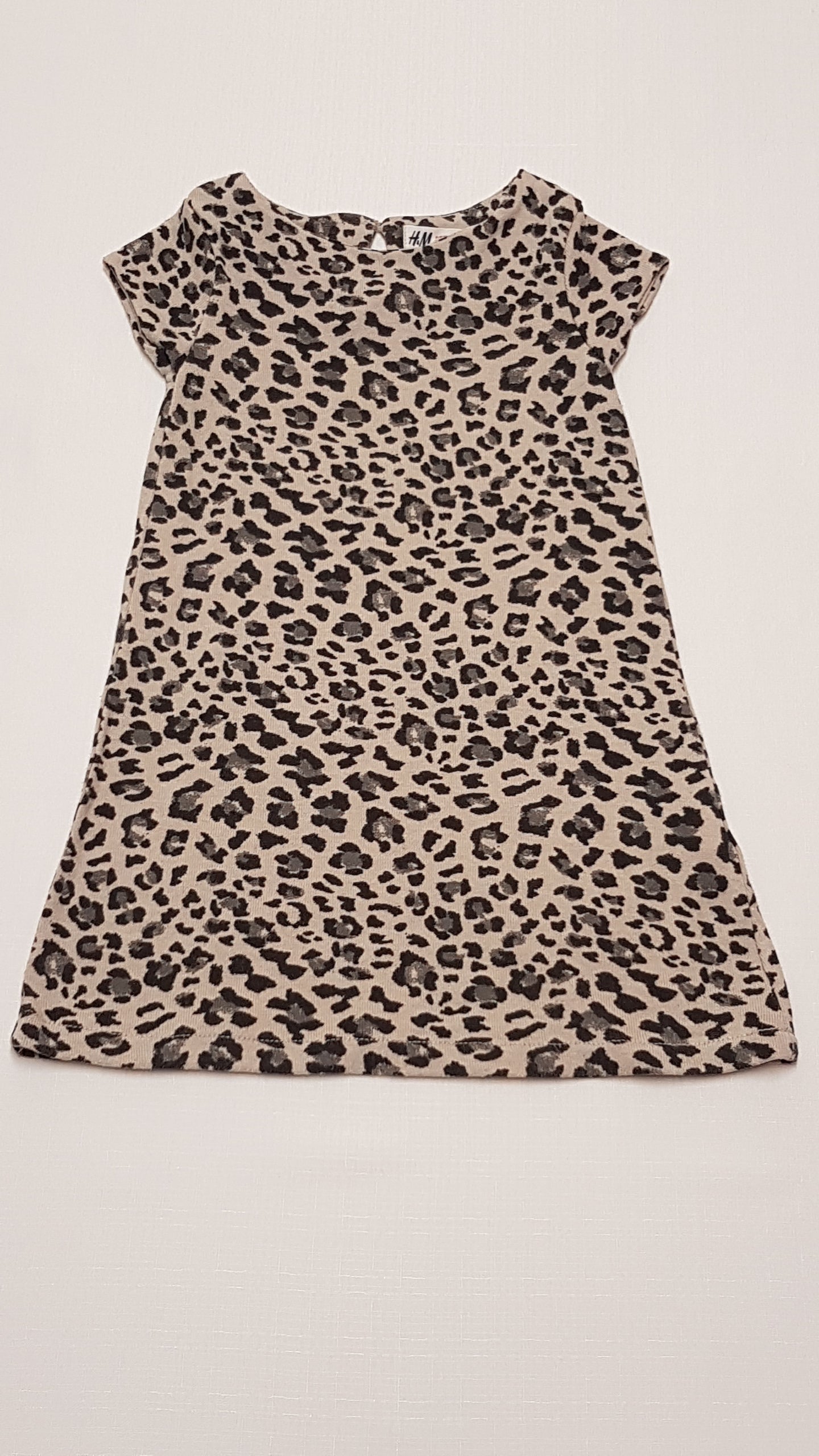 H&M MINŐSÉGI,OCELOT MINTÁS KISLÁNY RUHA 98-104