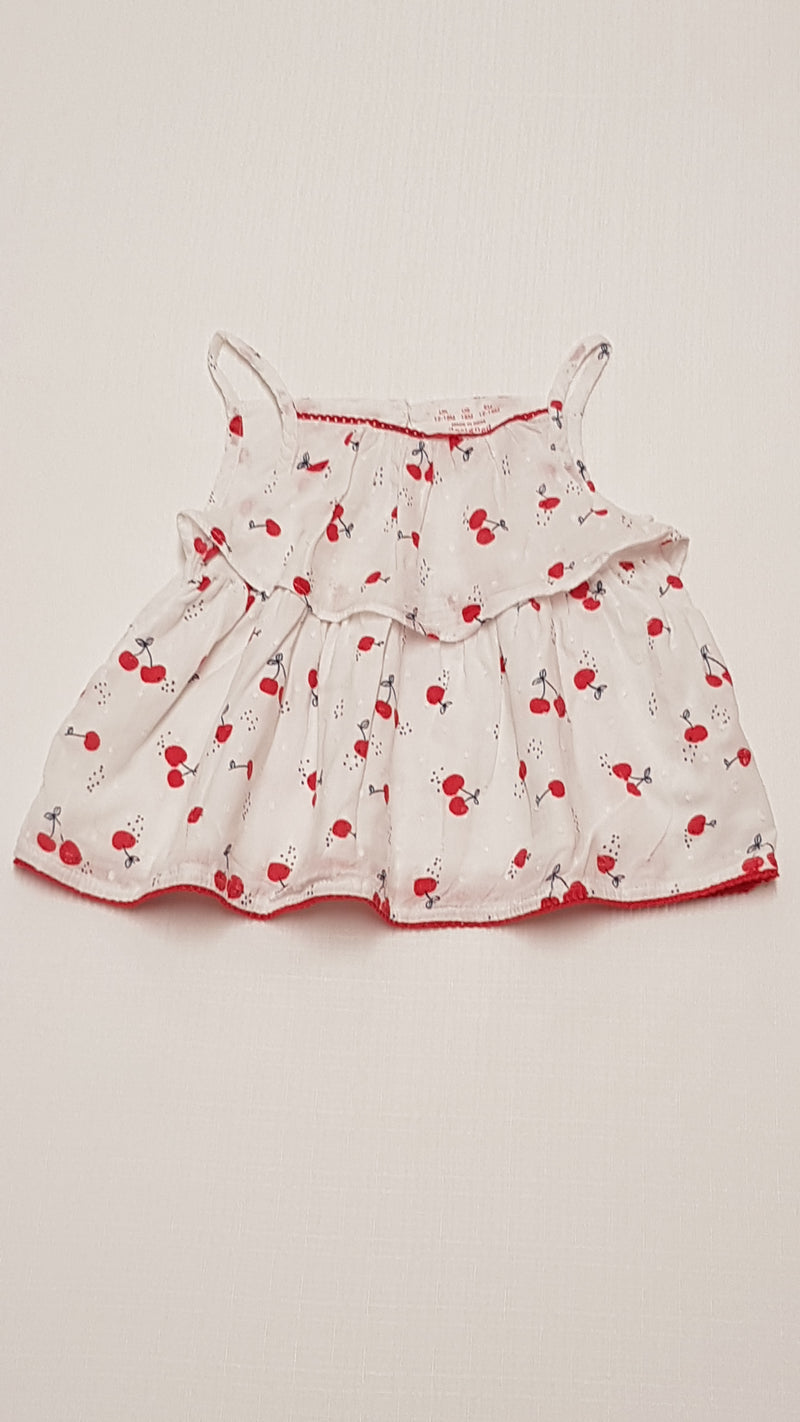 F&F KIDS TÜNDÉRI CSERESZNYÉS,PÁNTOS KISLÁNY TUNIKA FELSŐ  80-86