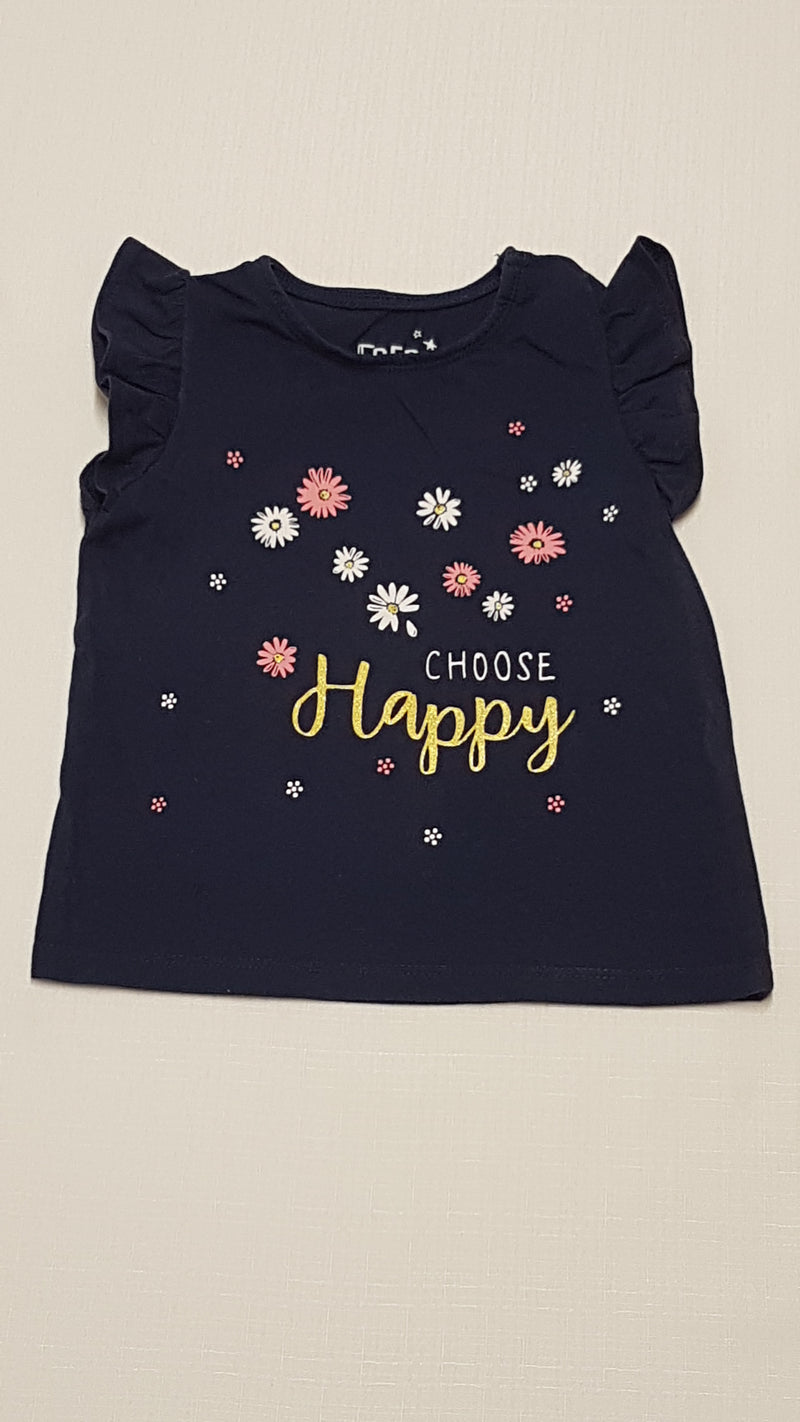 FRED&FLO HAPPY FELIRATÚ,FODROS VÁLLÚ KISLÁNY PÓLÓ 80-86