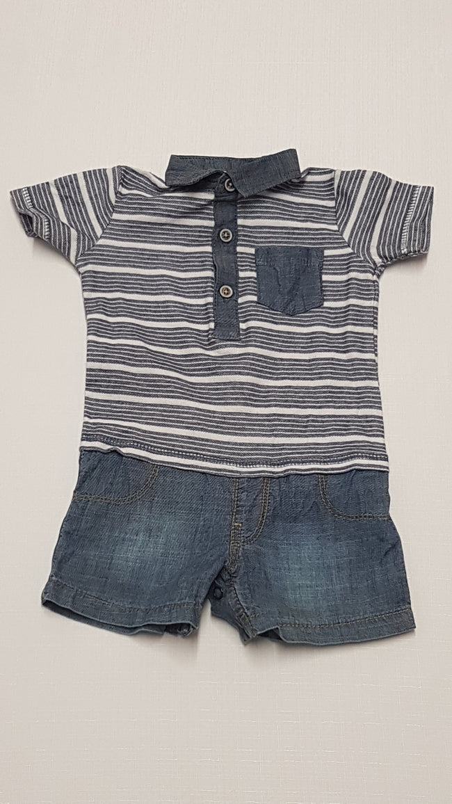 GEORGE GOMBOS,GALLÉROS,ELEGÁNS KISFIÚ PLAYSUIT 62-68 Hover Image