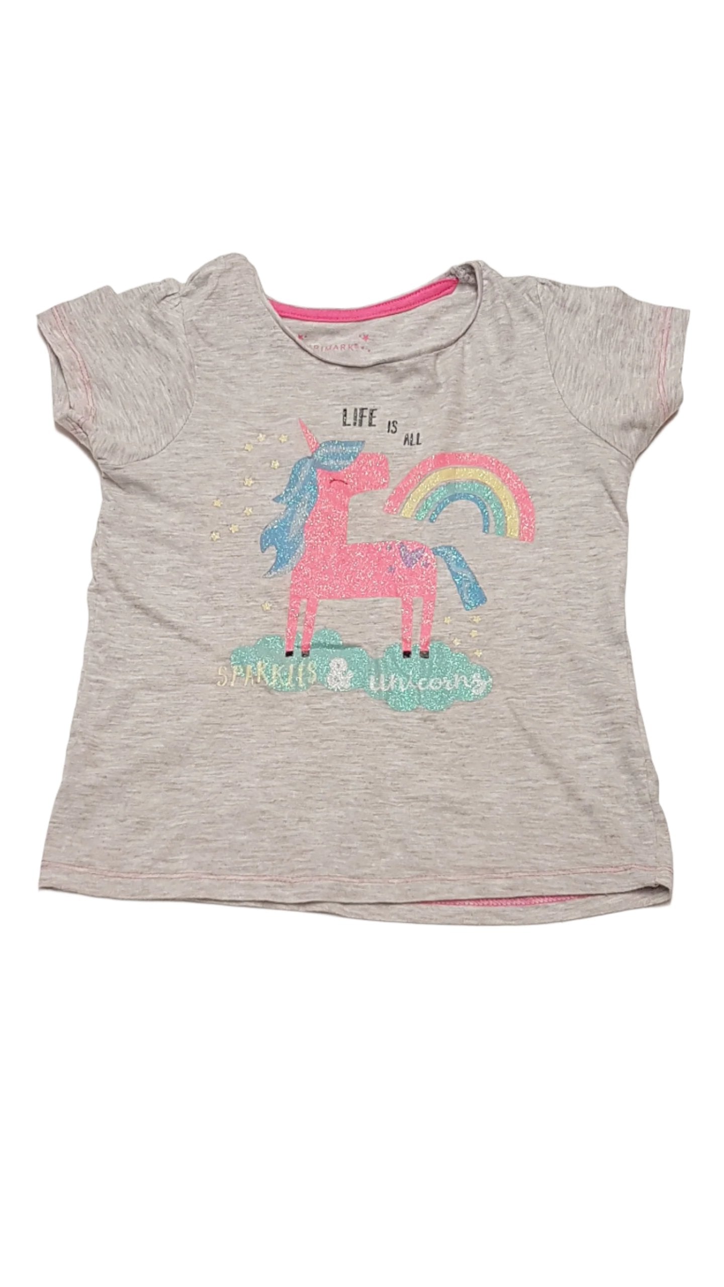PRIMARK TÜNDÉRI,CSILLÁMPOROS,UNICORNOS KISLÁNY PÓLÓ 122