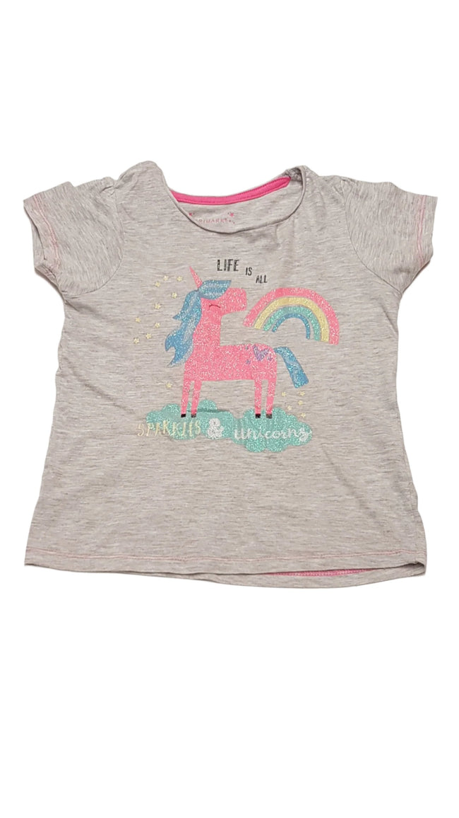 PRIMARK TÜNDÉRI,CSILLÁMPOROS,UNICORNOS KISLÁNY PÓLÓ 122 Hover Image