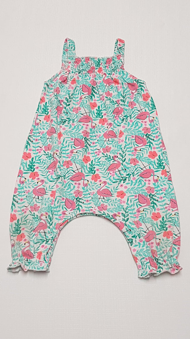 PRIMARK TÜNDÉRI FLAMINGÓ MINTÁS KISLÁNY PLAYSUIT 74 Hover Image
