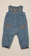 TU KIDS HÍMZETT VIRÁGOS,FARMER KISLÁNY PLAYSUIT 74-80