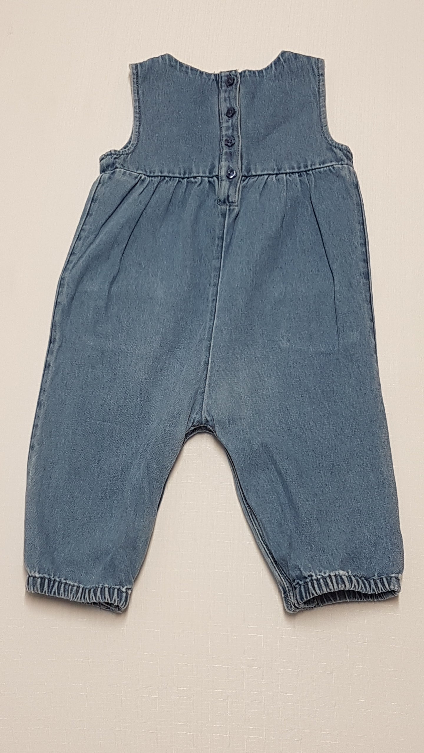 TU KIDS HÍMZETT VIRÁGOS,FARMER KISLÁNY PLAYSUIT 74-80