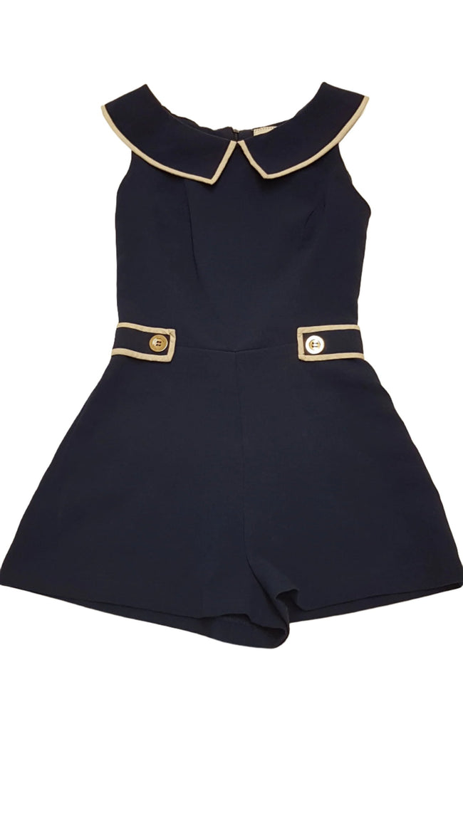 RIVER ISLAND EXTRAMINŐSÉGŰ,SÖTÉTKÉK SZÍNŰ,NADRÁGSZOKNYÁS KISLÁNY ALKALMI RUHA 158-164 Hover Image