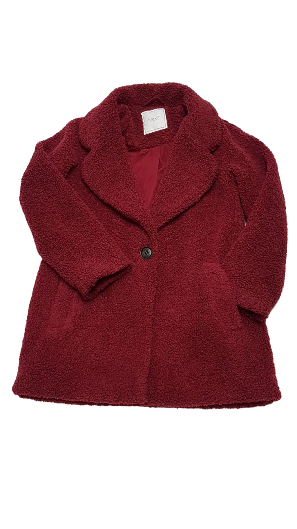 NEXT TRENDI, BOLYHOS KISLÁNY SZŐRME KABÁT 116