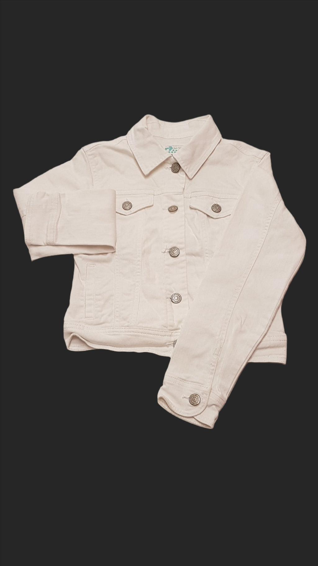 OLD NAVY EXTRA MINŐSÉGŰ, FEHÉR SZÍNŰ KISLÁNY FARMER DZSEKI 128-134