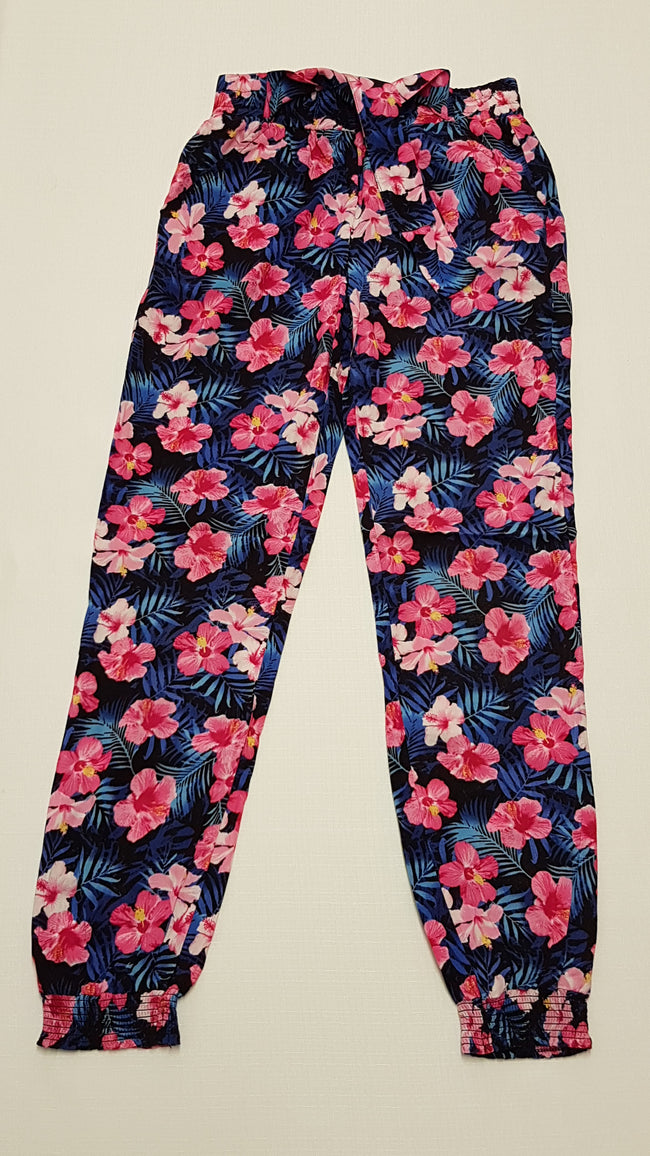 PRIMARK GYÖNYÖRŰ SZÉP, SZÍNES NAGY VIRÁGOS, LENGE KISLÁNY NACI 140-146 Hover Image