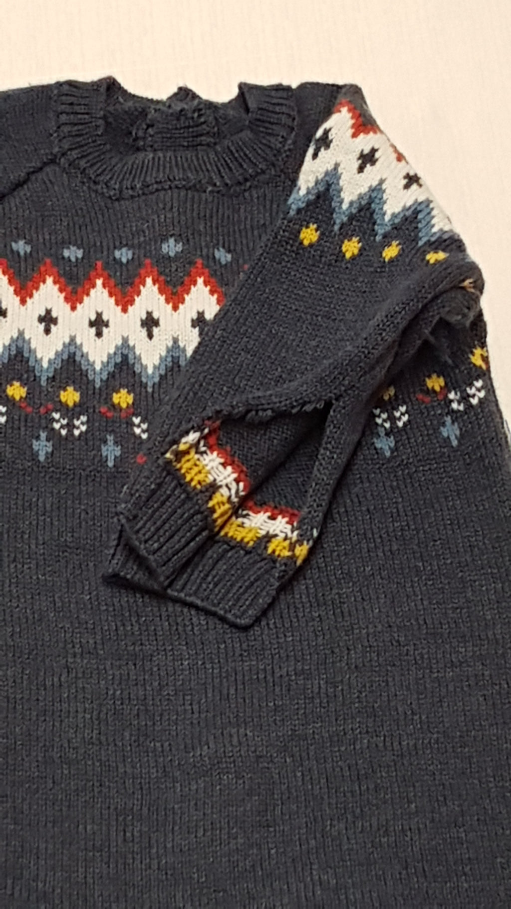 MATALAN SZÍNES MINTÁS, KÖTÖTT KISFIÚ KEZES-LÁBAS 68