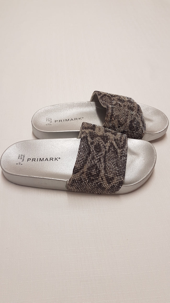 PRIMARK CSILLOGÓ KÖVES, DIVATOS KISLÁNY PAPUCS 37 Main Image